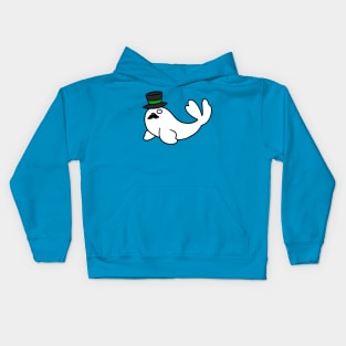 Dapper Harp Seal Kids Hoodie